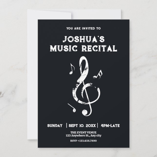 Black Music recital  Invitation (Front)
