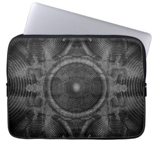 Black music speaker laptop sleeve