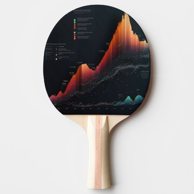 black music starry sky ping pong paddle (Front)