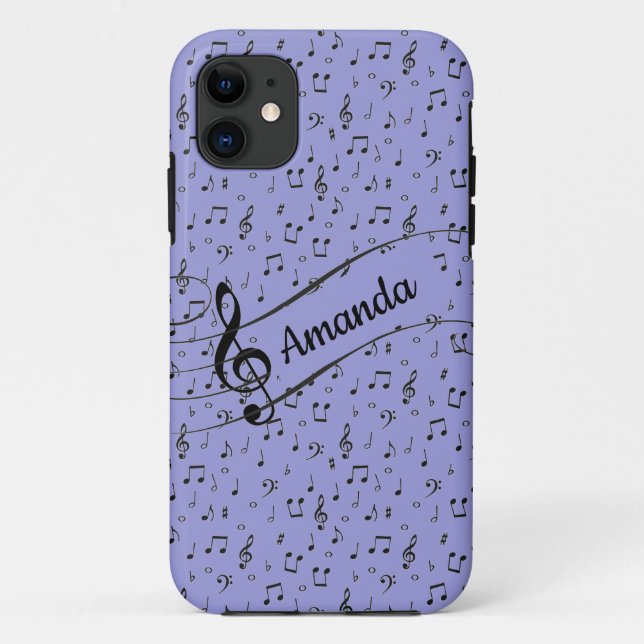 Black Musical personalised   Case-Mate iPhone Case (Back)