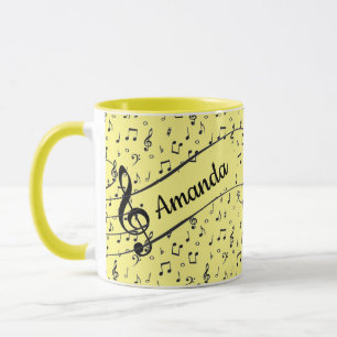 Black Musical personalised Coffee Mug