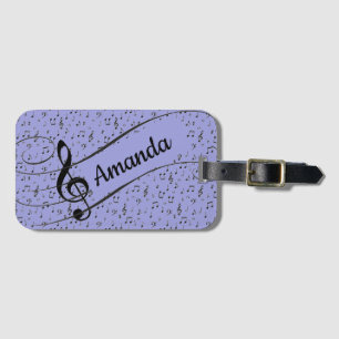 Black Musical personalised Luggage Tag