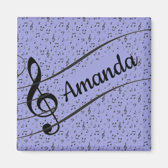 Black Musical personalised   Magnet (Front)