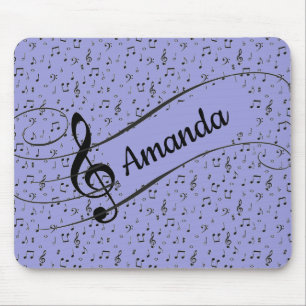 Black Musical personalised Mouse Pad