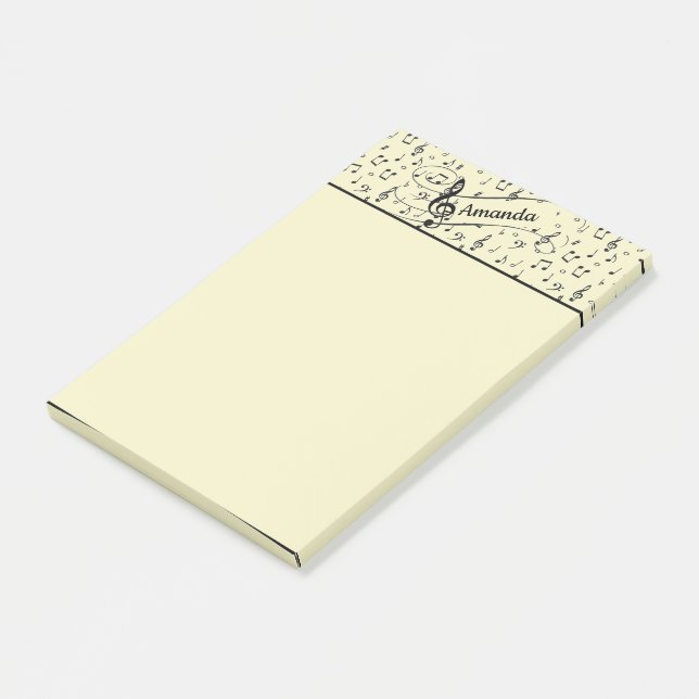 Black Musical personalised  Post-it Notes (Angled)