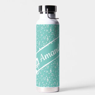Black Musical personalised   Water Bottle