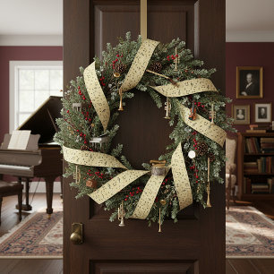 Black Musical Satin Ribbon