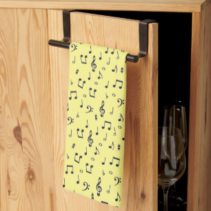 Black Musical Tea Towel