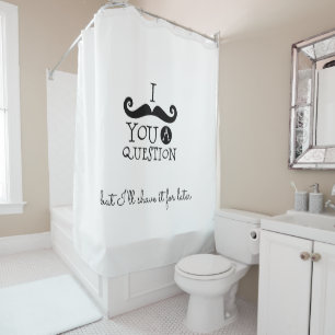 Black Mustache Humor Shower Curtain