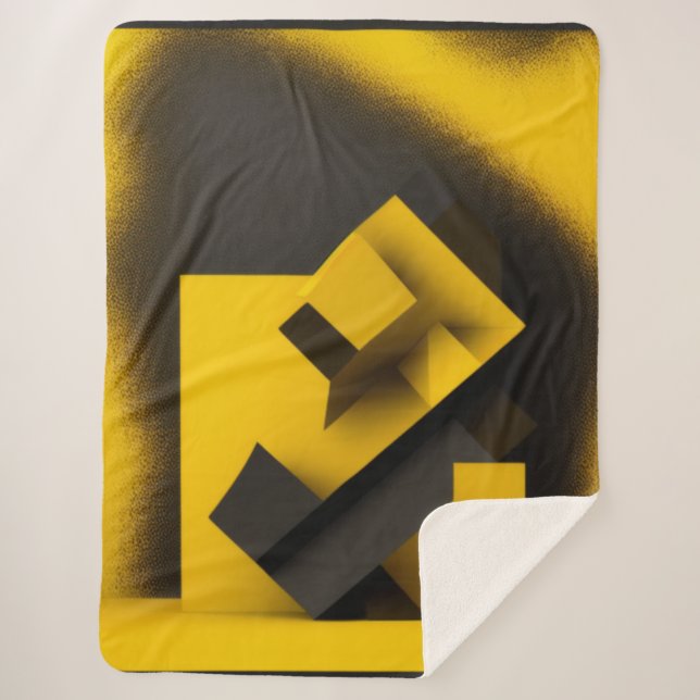 Black Mustard Sherpa Blanket (Front)
