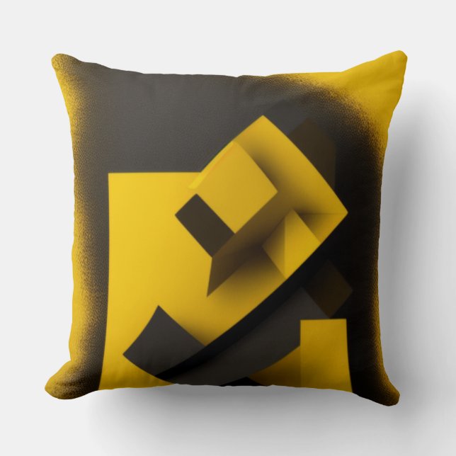 Black Mustard Throw Pillow (Front)