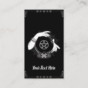 Black Mystic Fortune Teller Mystical Crystal Ball Business Card