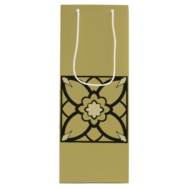 Black 'N' Gold Wine Gift Bag (Front)
