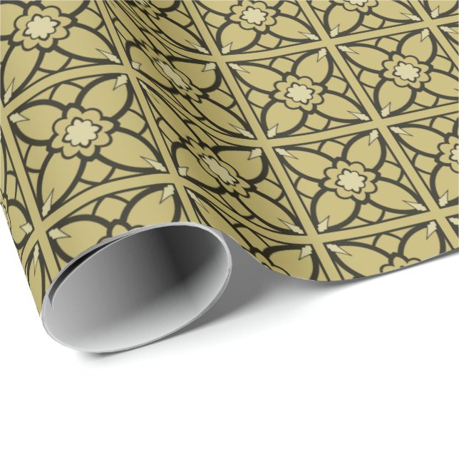 Black 'N' Gold Wrapping Paper (Roll Corner)