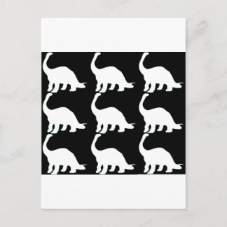 Black n White Dinos Postcard