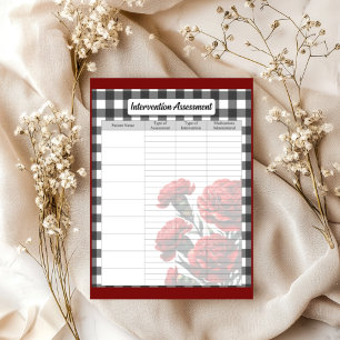 Black n White Floral_ Intervention Assessment Notepad