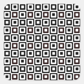 Black-n-White Squares Square Sticker