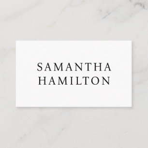 Black Names Modern Minimalist BN Business Card