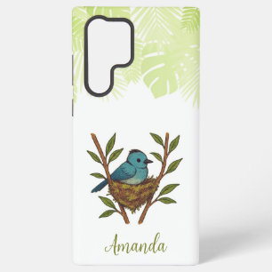 Black-Naped Monarch Nestled Among the Leaves Samsung Galaxy Case
