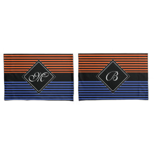 Black Narrow Stripes + your backgr. & ideas Pillowcase