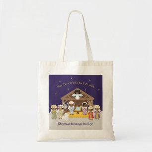 Black Nativity Scene Tote Bag
