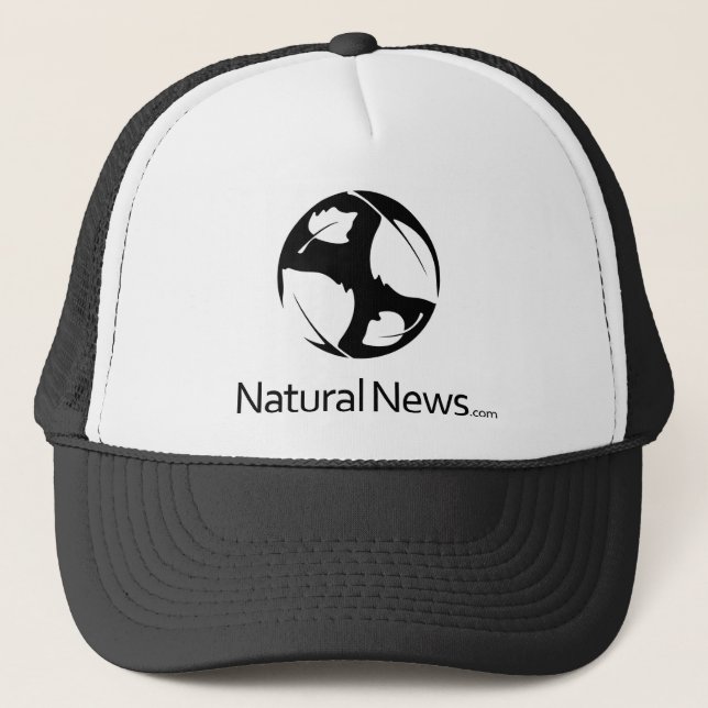 Black Natural News Trucker Hat (Front)
