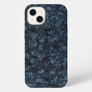 Black & Navy Blue Marble Texture iPhone 13 Case