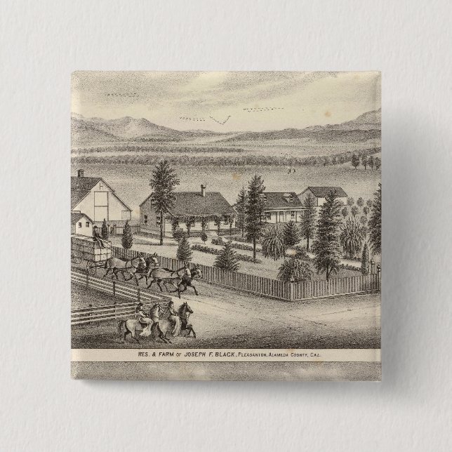 Black, Neal residences, properties 15 Cm Square Badge (Front)