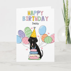 Black Neapolitan Mastiff Birthday Card