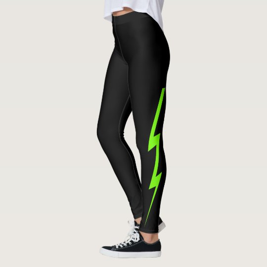 neon green and black leggings
