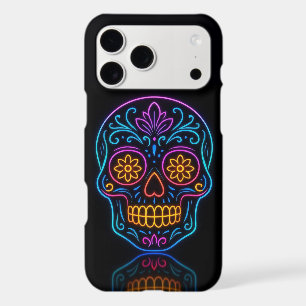 Black, neon sugar skull/day of the dead welcome
