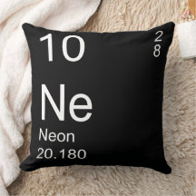 Black Neon Throw Pillow