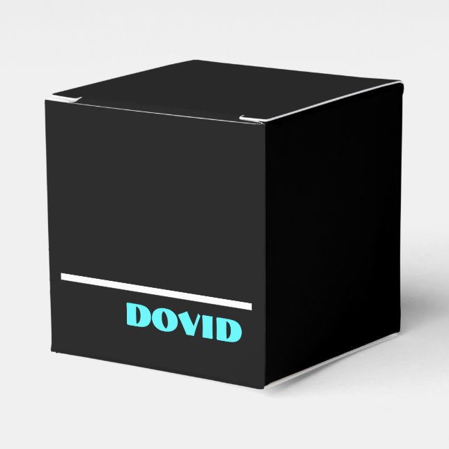 Black neon upsherin favour box (Front Side)