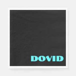 Black neon upsherin napkin
