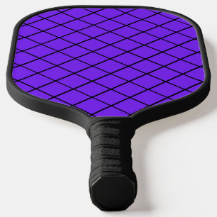 Black net mesh on purple pickleball paddle