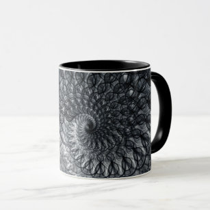 Black Net Painted Mug