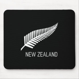 Black New Zealand Fern Shirt Mens Black Nz Gift Mouse Pad
