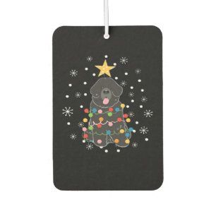 Black Newfie Newfoundland Dog Christmas Tree Class Car Air Freshener