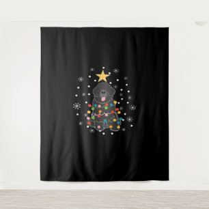 Black Newfie Newfoundland Dog Christmas Tree Class Tapestry