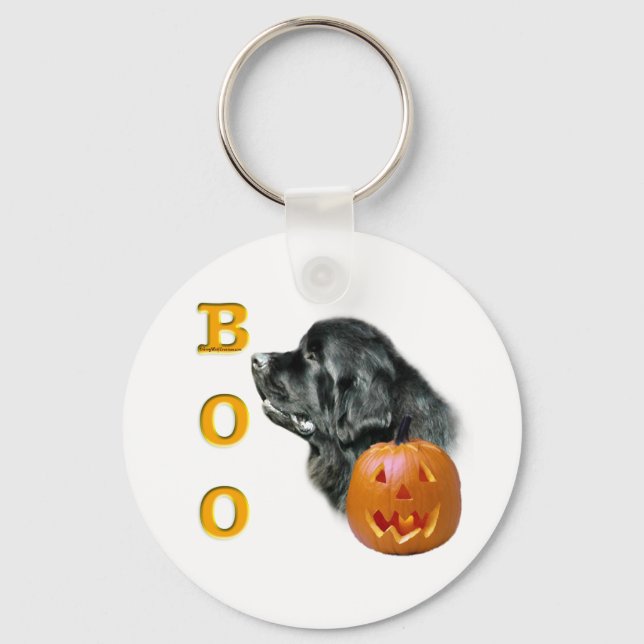 Black Newfoundland Boo Keychain (Front)