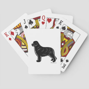 BLACK NEWFOUNDLAND PLAYING CARDS