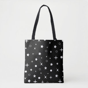 black night sky stars  tote bag