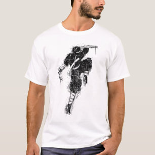Black Ninja Artistics Graphic Print On Demand T-Shirt