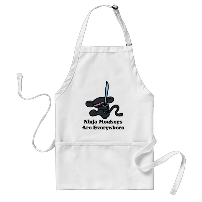 Black Ninja Kick Standard Apron (Front)