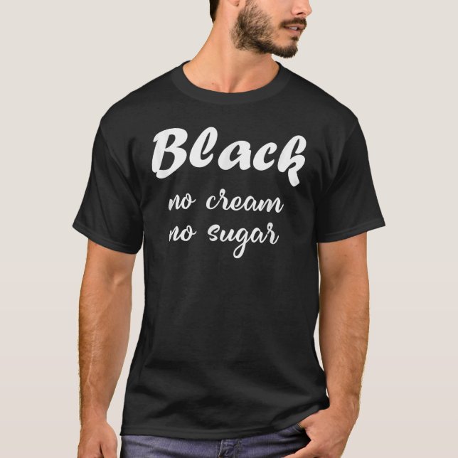 Black No Cream No Sugar Black History Afro African T-Shirt (Front)