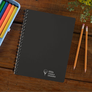Black Noir Golf Tee Personal Weekly Planner