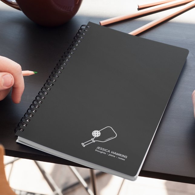 Black Noir Pickleball Paddle & Ball Personal Notebook (Creator Uploaded)