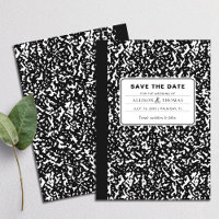 Black Notebook Teacher Funny Save The Date Wedding