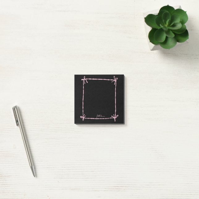 Black Notes with Pink Ribbon Frame (Office)