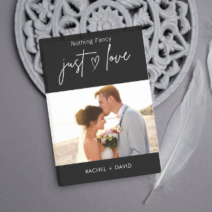 Black Nothing Fancy Just Love We Eloped Elopement Invitation